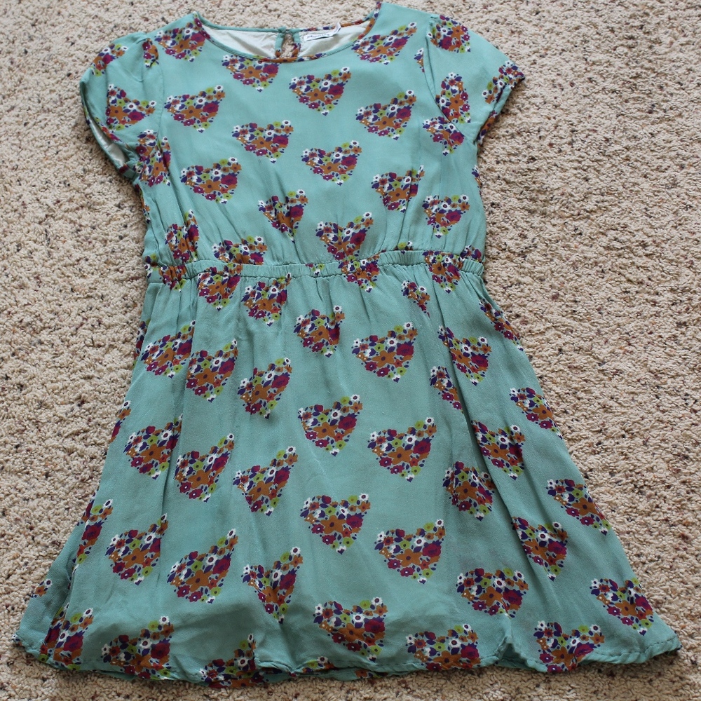 Teal Floral Babydoll Dress
